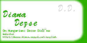 diana dezse business card